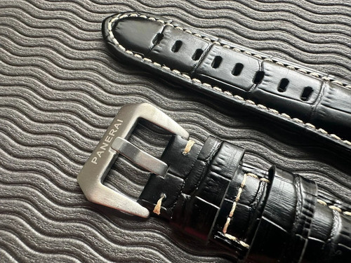 Cinturino 24mm pelle nera - in,